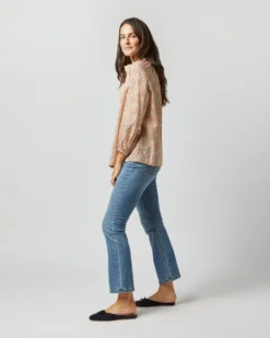 Button-Front Kamille Blouse In Orange Multi Naiad Liberty Fabric 9 Button-Front Kamille Blouse In Orange Multi Naiad Liberty Fabric -ULLA JOHNSON SHOP S71455 3817