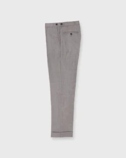 Pleated Dress Trouser In Brown Mix Sharkskin