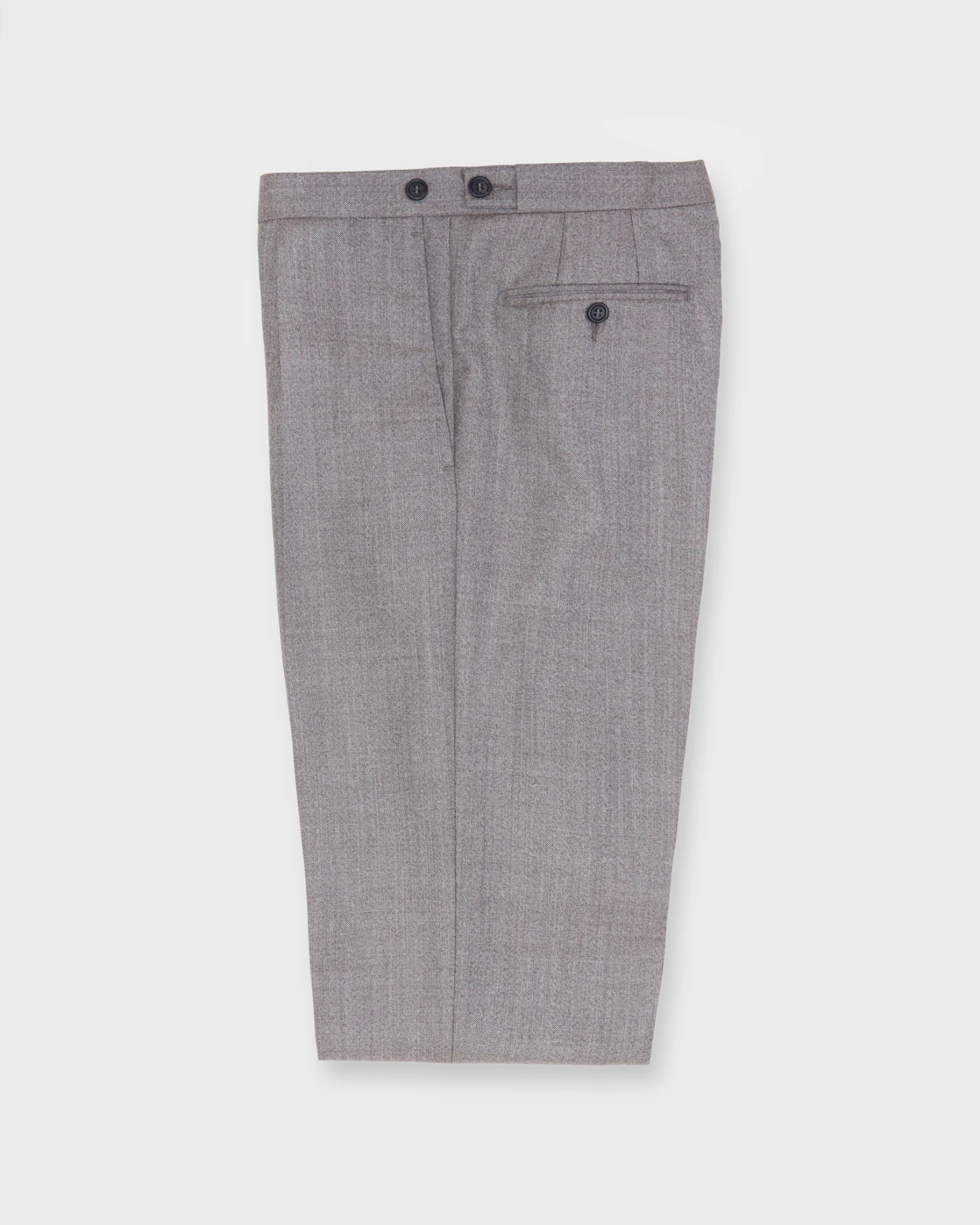 Pleated Dress Trouser In Brown Mix Sharkskin 2 Pleated Dress Trouser In Brown Mix Sharkskin - Image 2