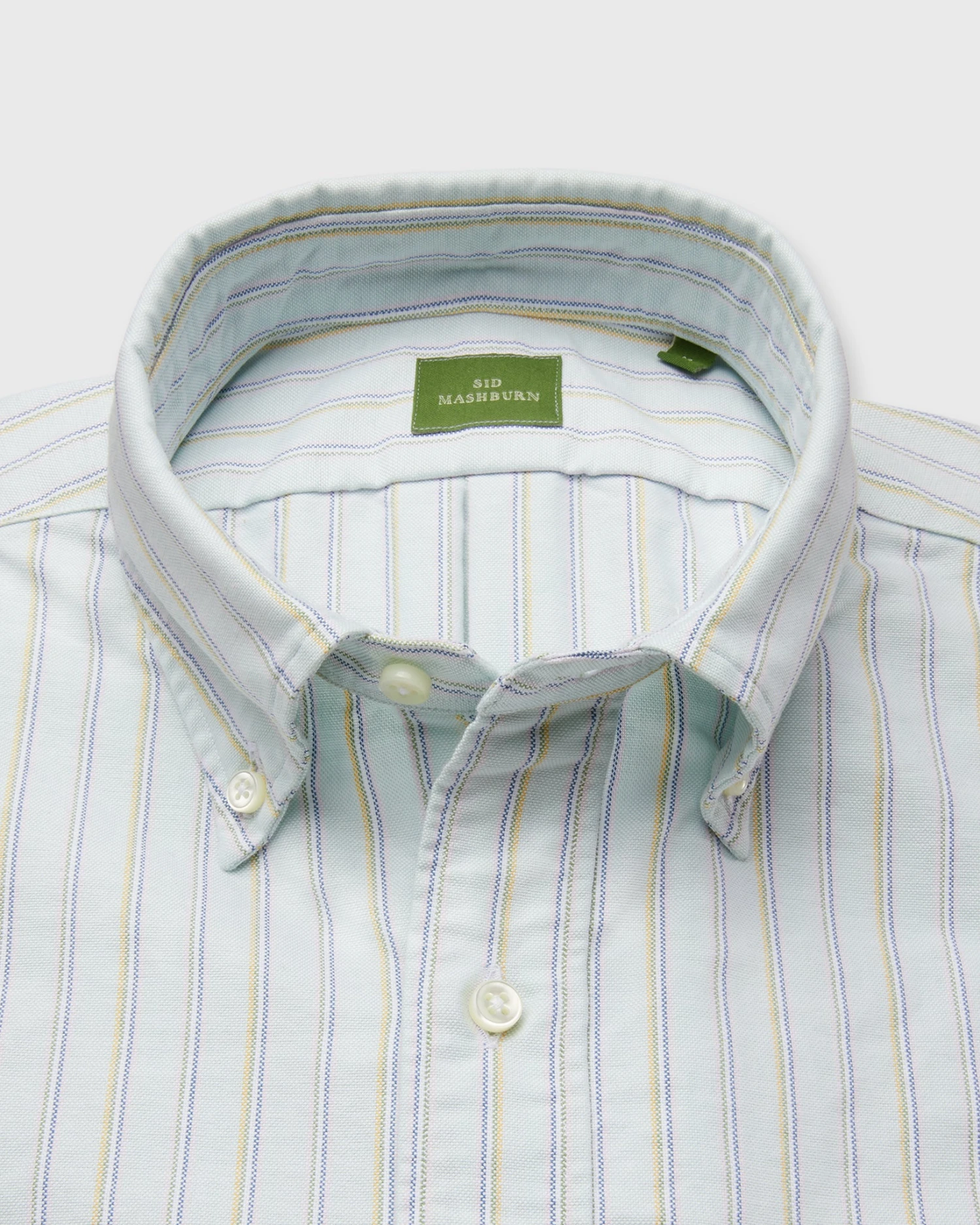 Button-Down Sport Shirt In Lovat Multi Stripe Oxford 2 Button-Down Sport Shirt In Lovat Multi Stripe Oxford - Image 2