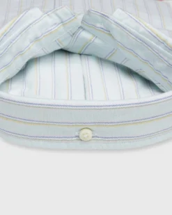 Button-Down Sport Shirt In Lovat Multi Stripe Oxford 5 Button-Down Sport Shirt In Lovat Multi Stripe Oxford -ULLA JOHNSON SHOP S71718 345