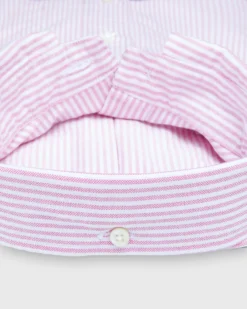 Button-Down Sport Shirt In Berry University Stripe Oxford -ULLA JOHNSON SHOP S71730 253
