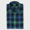 Work Shirt In Green/Blue/Yellow Plaid Brushed Twill