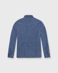 Military Jacket In Dutch Blue Herringbone Harris Tweed -ULLA JOHNSON SHOP S71748 173