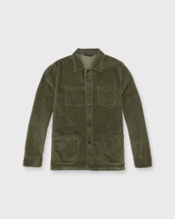Chore Jacket In Olive Corduroy