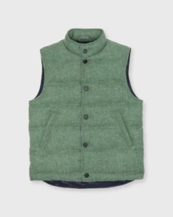 Cashball Vest In Lovat Harris Tweed