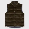Cashball Vest In Chocolate Corduroy