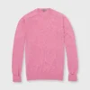 Classic Crewneck Sweater In Heather Berry Cashmere