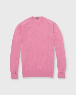 Classic Crewneck Sweater In Heather Berry Cashmere