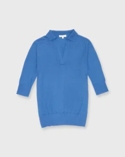 Half-Sleeved Georgina Sweater In Storm Blue Cashmere