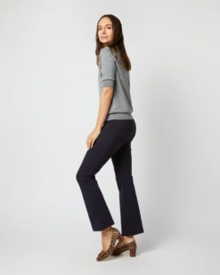 Half-Sleeved Georgina Sweater In Oxford Grey Cashmere -ULLA JOHNSON SHOP S71890 1191