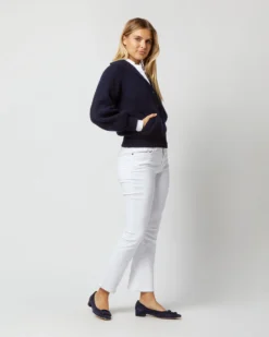 Alya Funnel-Neck Cardigan In Navy Cashmere 18 Alya Funnel-Neck Cardigan In Navy Cashmere -ULLA JOHNSON SHOP S71898 2757