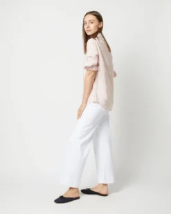 Frill Shirt In Orange Stripe Silk 11 Frill Shirt In Orange Stripe Silk -ULLA JOHNSON SHOP S71909 4250