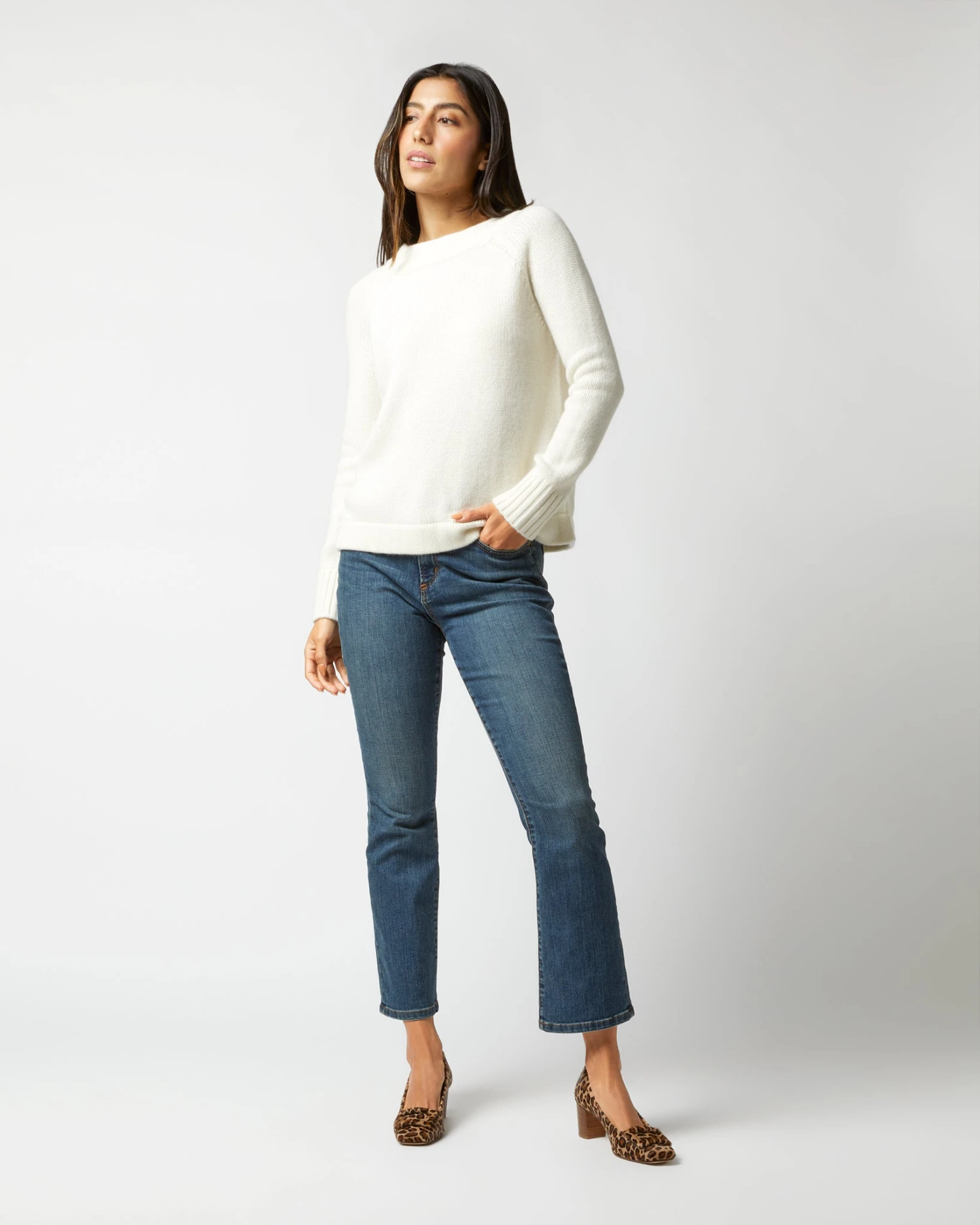 Golightly Sweater In Ivory Cashmere 1 Golightly Sweater In Ivory Cashmere