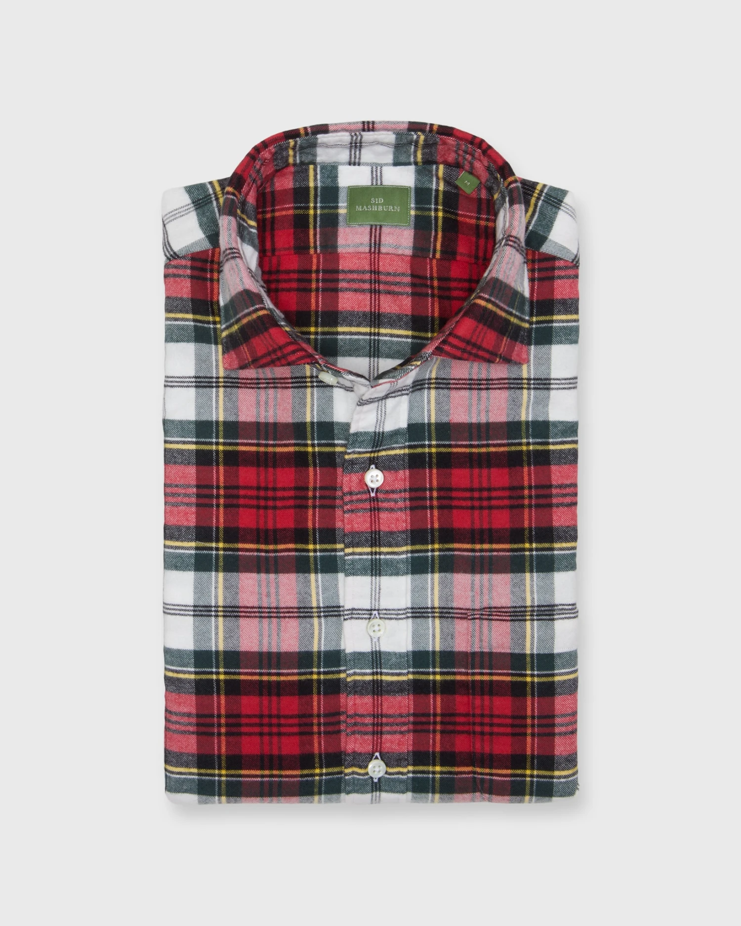 Spread Collar Sport Shirt In Dress Stewart Tartan Flannel 1 Spread Collar Sport Shirt In Dress Stewart Tartan Flannel