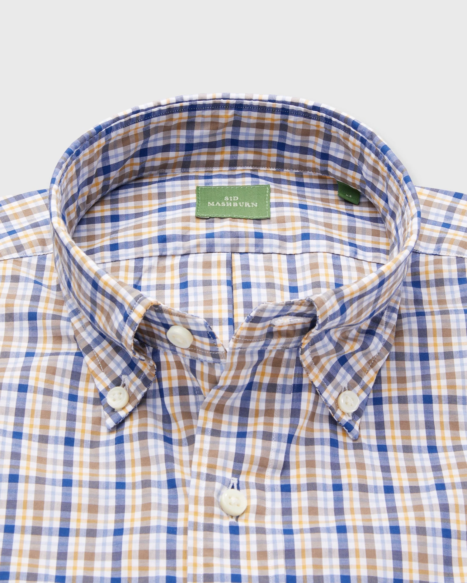 Button-Down Sport Shirt In Blue/Scotch Check Poplin 2 Button-Down Sport Shirt In Blue/Scotch Check Poplin - Image 2