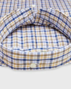 Button-Down Sport Shirt In Blue/Scotch Check Poplin 5 Button-Down Sport Shirt In Blue/Scotch Check Poplin -ULLA JOHNSON SHOP S72076 357