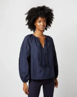 ULLA JOHNSON Juliette Blouse In Midnight -ULLA JOHNSON SHOP S72107 1595