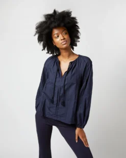ULLA JOHNSON Juliette Blouse In Midnight -ULLA JOHNSON SHOP S72107 1601