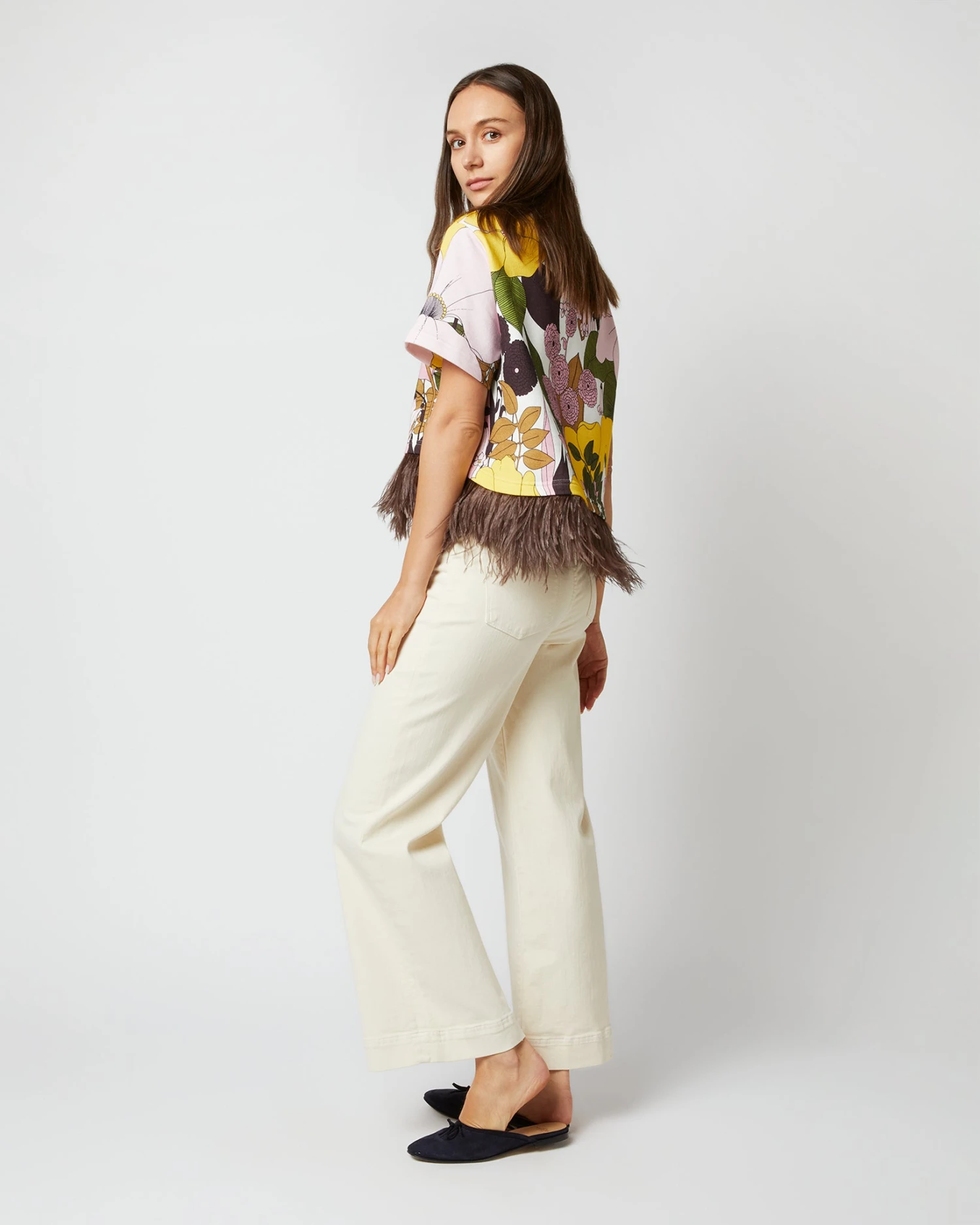 La Scala Tee In Big Flower Rose Jersey 4 La Scala Tee In Big Flower Rose Jersey - Image 4