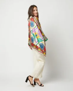 Foulard Shirt In Taormina Placée Ivory Twill Silk -ULLA JOHNSON SHOP S72142 2169