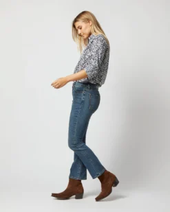 Tomboy Popover Shirt In Navy Edenham Shadow Liberty Fabric -ULLA JOHNSON SHOP S72253 1479