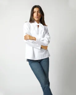 Poinsettia Top In White Poplin 11 Poinsettia Top In White Poplin -ULLA JOHNSON SHOP S72257 1247