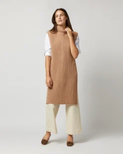 Joseph Tunic Cardigan Stitch Sweater In Warm Taupe 12 Joseph Tunic Cardigan Stitch Sweater In Warm Taupe -ULLA JOHNSON SHOP S72267 1747