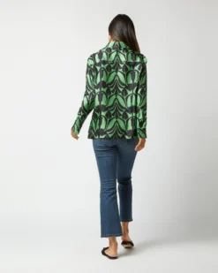 Boy Shirt In Green Papyrus Silk Twill -ULLA JOHNSON SHOP S72346 945