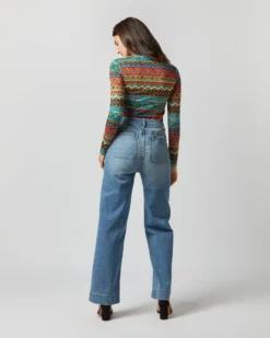 Turtleneck In Giza Turquoise Skinny Jersey 9 Turtleneck In Giza Turquoise Skinny Jersey -ULLA JOHNSON SHOP S72347 3583