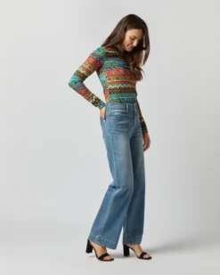Turtleneck In Giza Turquoise Skinny Jersey 10 Turtleneck In Giza Turquoise Skinny Jersey -ULLA JOHNSON SHOP S72347 3595