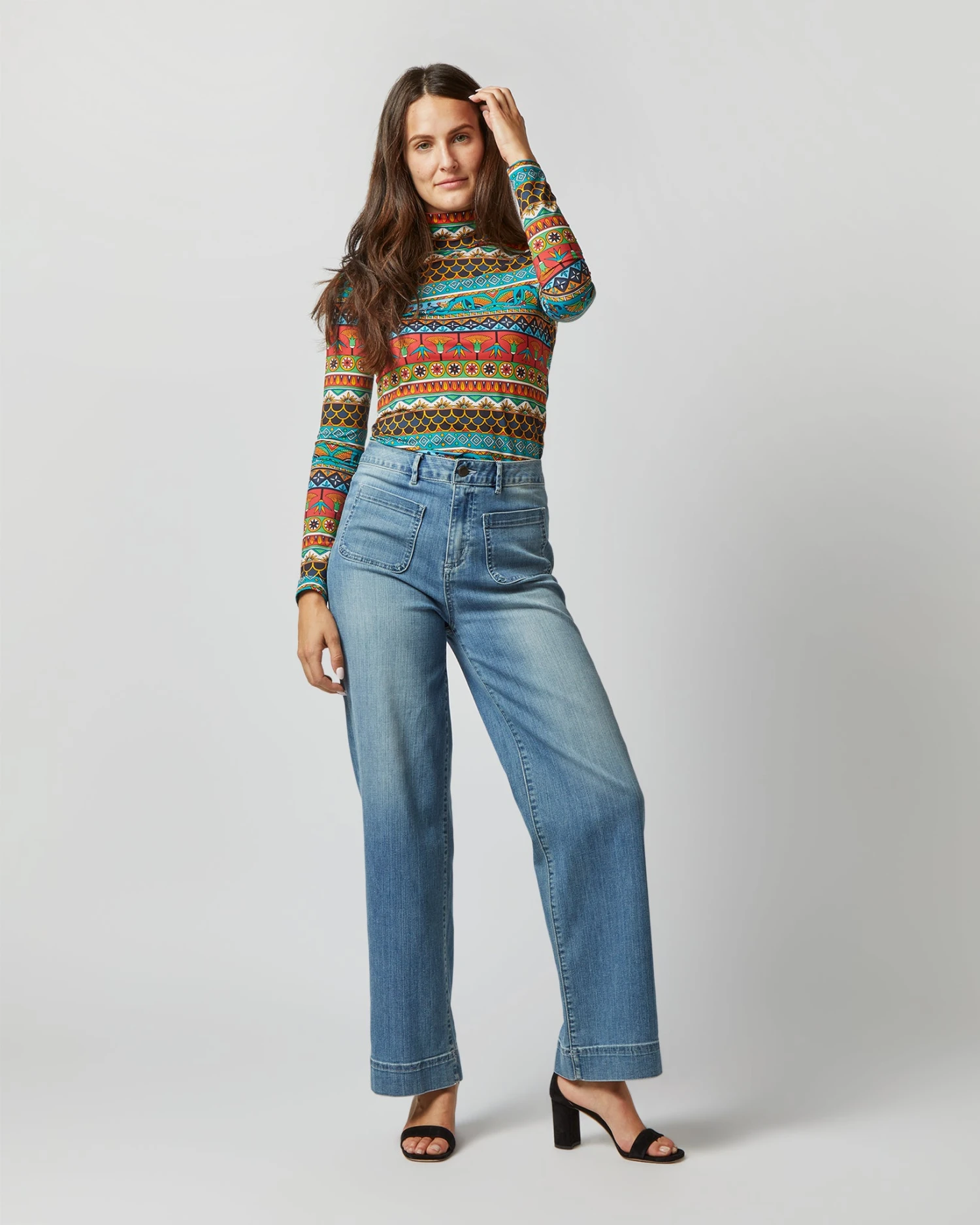 Turtleneck In Giza Turquoise Skinny Jersey 1 Turtleneck In Giza Turquoise Skinny Jersey