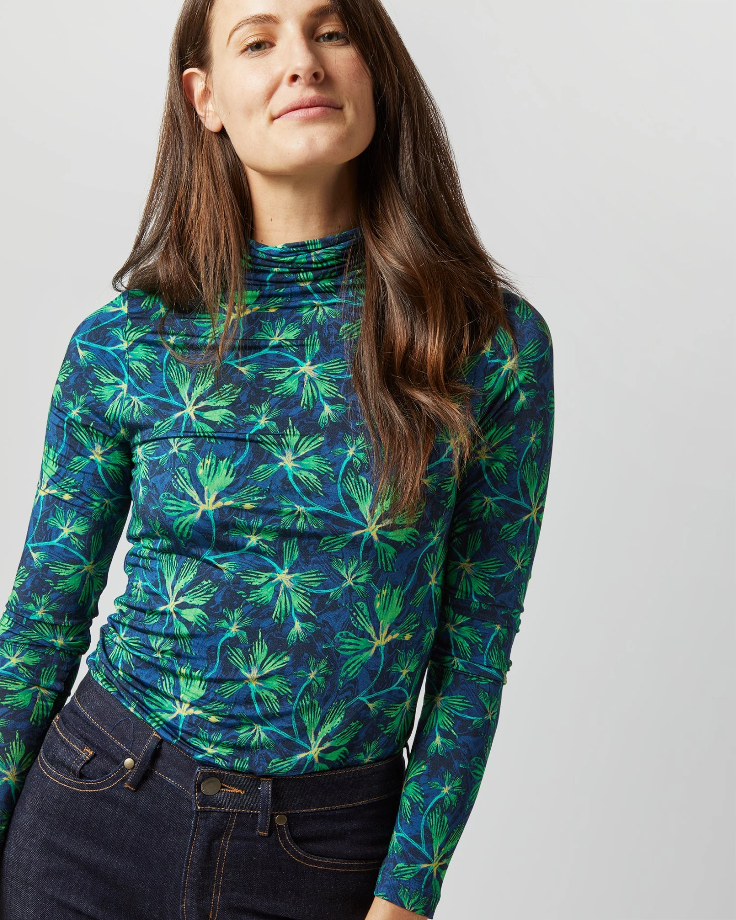 ULLA JOHNSON Aurelia Turtleneck In Serpentine 2 ULLA JOHNSON Aurelia Turtleneck In Serpentine - Image 2