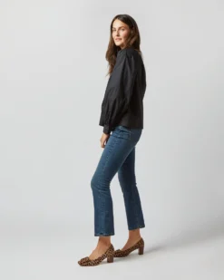 ULLA JOHNSON Marlie Blouse In Noir -ULLA JOHNSON SHOP S72359 2399