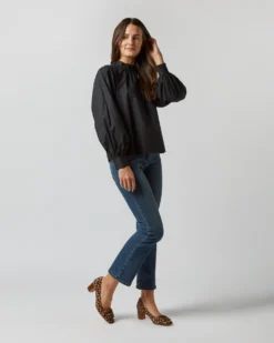 ULLA JOHNSON Marlie Blouse In Noir