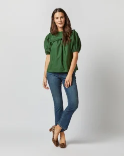 ULLA JOHNSON Adeline Top In Juniper -ULLA JOHNSON SHOP S72363 2501