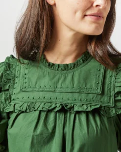 ULLA JOHNSON Adeline Top In Juniper -ULLA JOHNSON SHOP S72363 2572