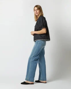 ULLA JOHNSON Ruby Top In Noir -ULLA JOHNSON SHOP S72848 1397