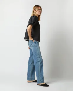 ULLA JOHNSON Ruby Top In Noir -ULLA JOHNSON SHOP S72848 1420