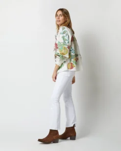 Cerere Blouse In Grenadilla Off White Cotton Popeline -ULLA JOHNSON SHOP S72962 1710