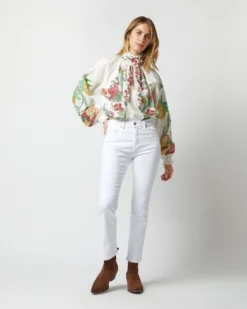 Cerere Blouse In Grenadilla Off White Cotton Popeline -ULLA JOHNSON SHOP S72962 1801