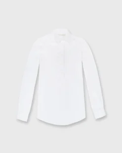 Tomboy Popover Shirt In White Poplin